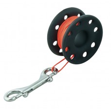 Катушка Стальная TEC матовая 15 m, с 100 mm карабином